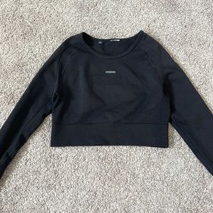 Gymshark long sleeve open back crop top